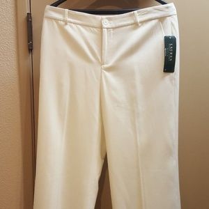 New - $198 Women's Ralph Lauren Cream Pants